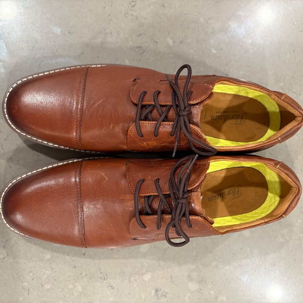 Florsheim Norwalk Cap Toe‎ Oxford Men 13W Leather Dress Shoe Cognac   Comfort - Picture 8 of 14